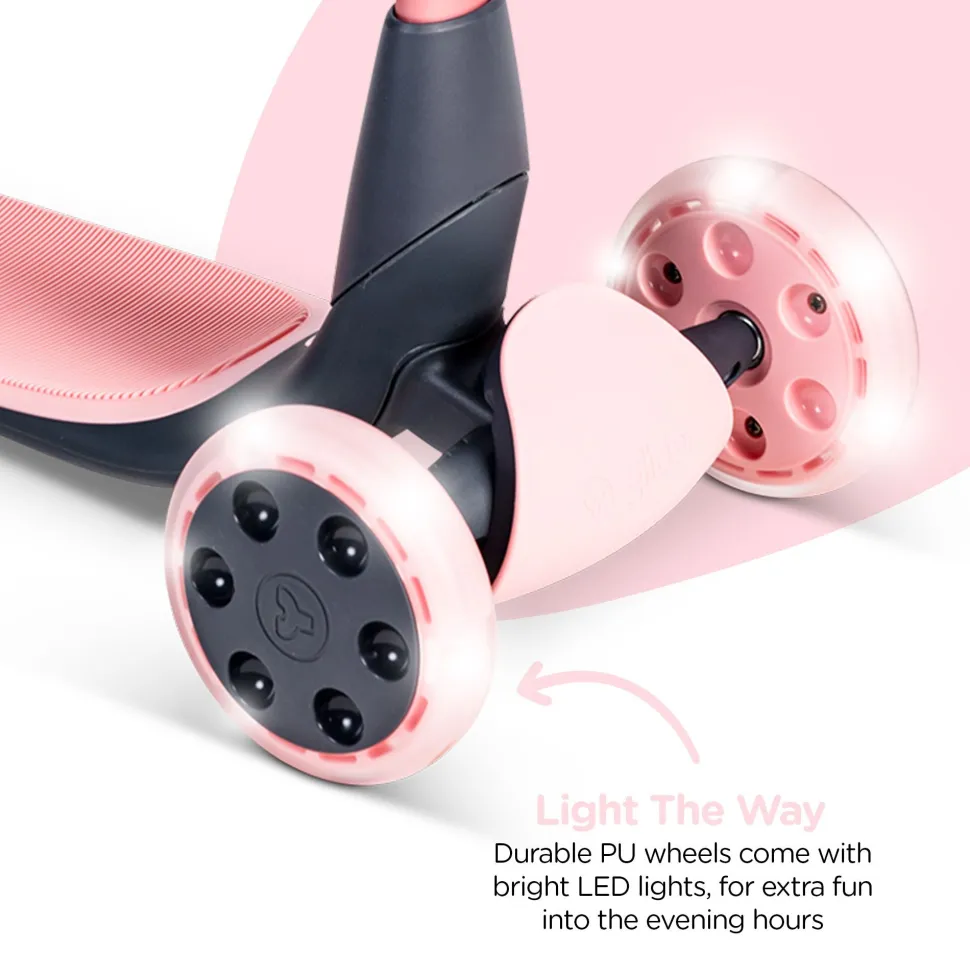 Yvolution Y Glider Luna 5In1 Kids Scooter Pink Clearance