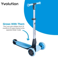 Yvolution Y Glider Luna 5In1 Kids Scooter Blue Best