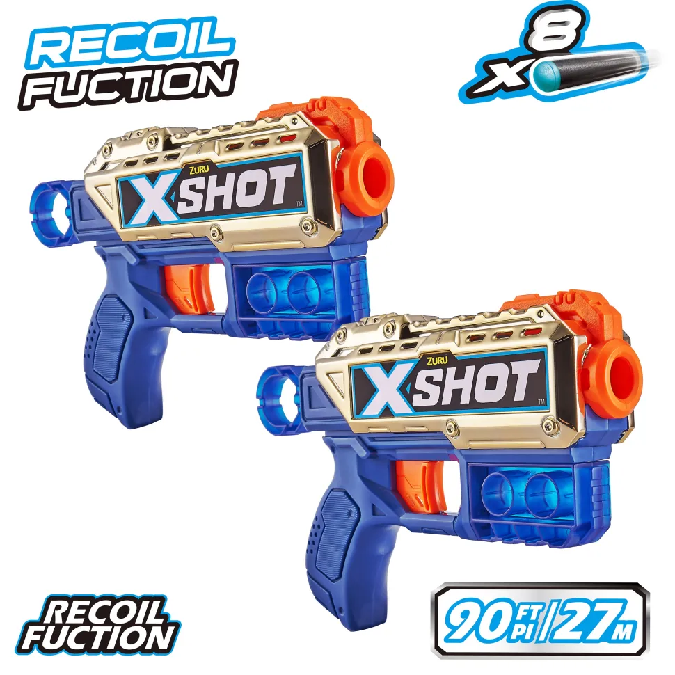 Zuru X-Shot ZURU X Shot Royale Edition 2X Kickback Golden Dart Blaster Best Sale