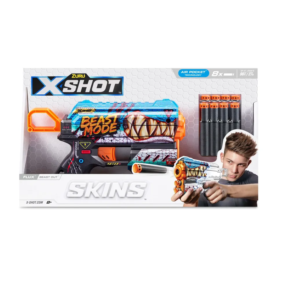 Zuru X-Shot ZURU X Shot Skins Flux Blaster Beast Out Discount
