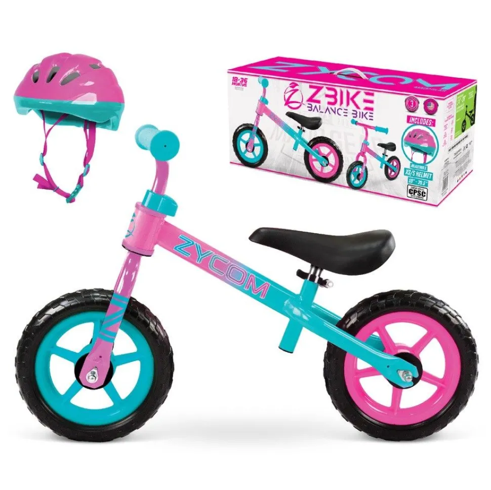MADD Gear Zycom Zbike Balance Bike With Helmet Pink/Teal Discount