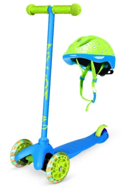 MADD Gear Zycom Zipper Scooter Helmet Combo Blue / Lime Flash Sale